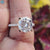 4.49 TCW Octagon Cut Infinity Cathedral Pave Set Moissanite Wedding Ring