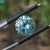 3.29 CT Round Brilliant Cut Cyan Blue Loose Moissanite