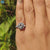 3.82 TCW Round Cut Moissanite with side Baguette Three Stone Engagement Ring