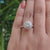 2.23 TCW Round Brilliant Cut Halo Pave Colorless Moissanite Engagement Ring