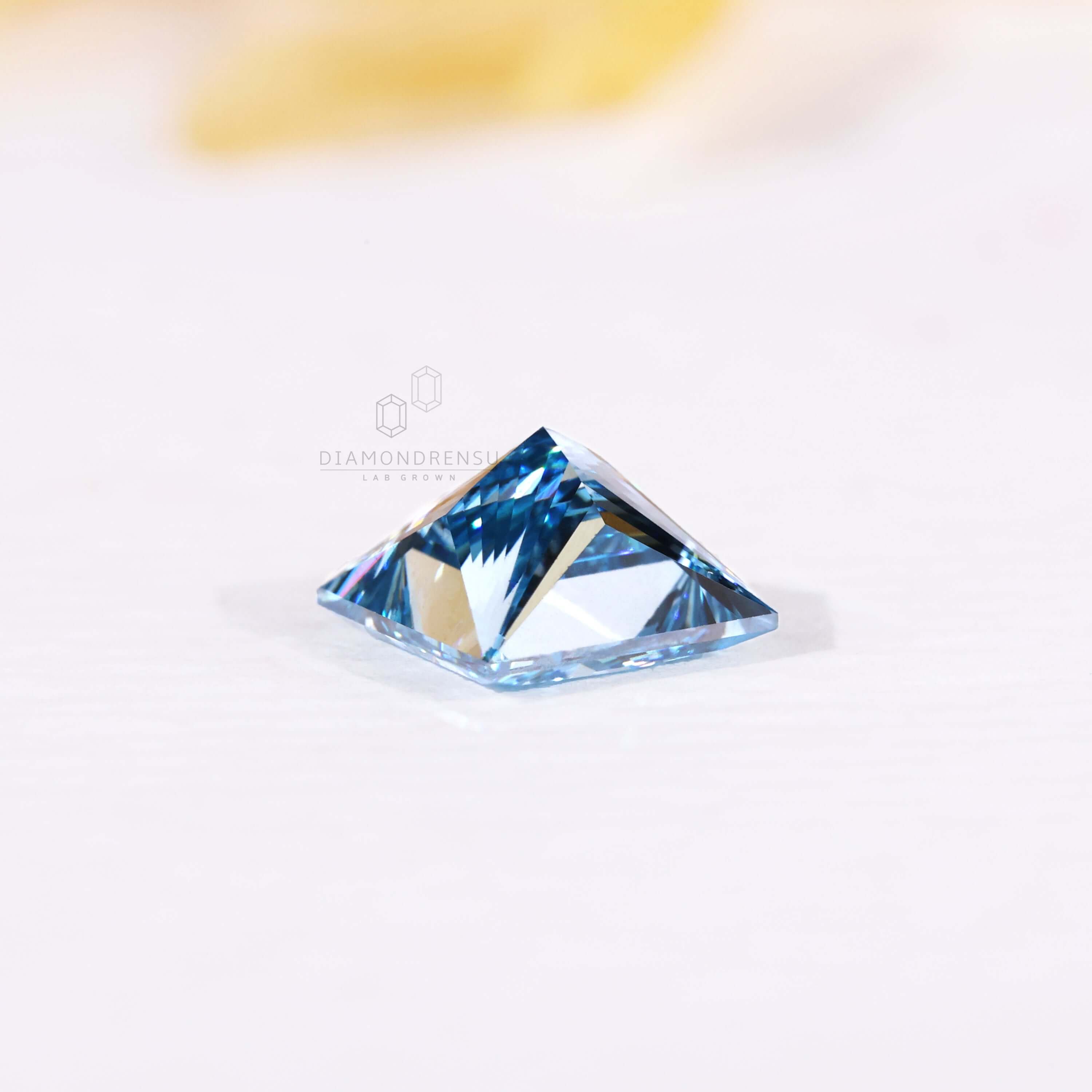 blue lab grown diamond