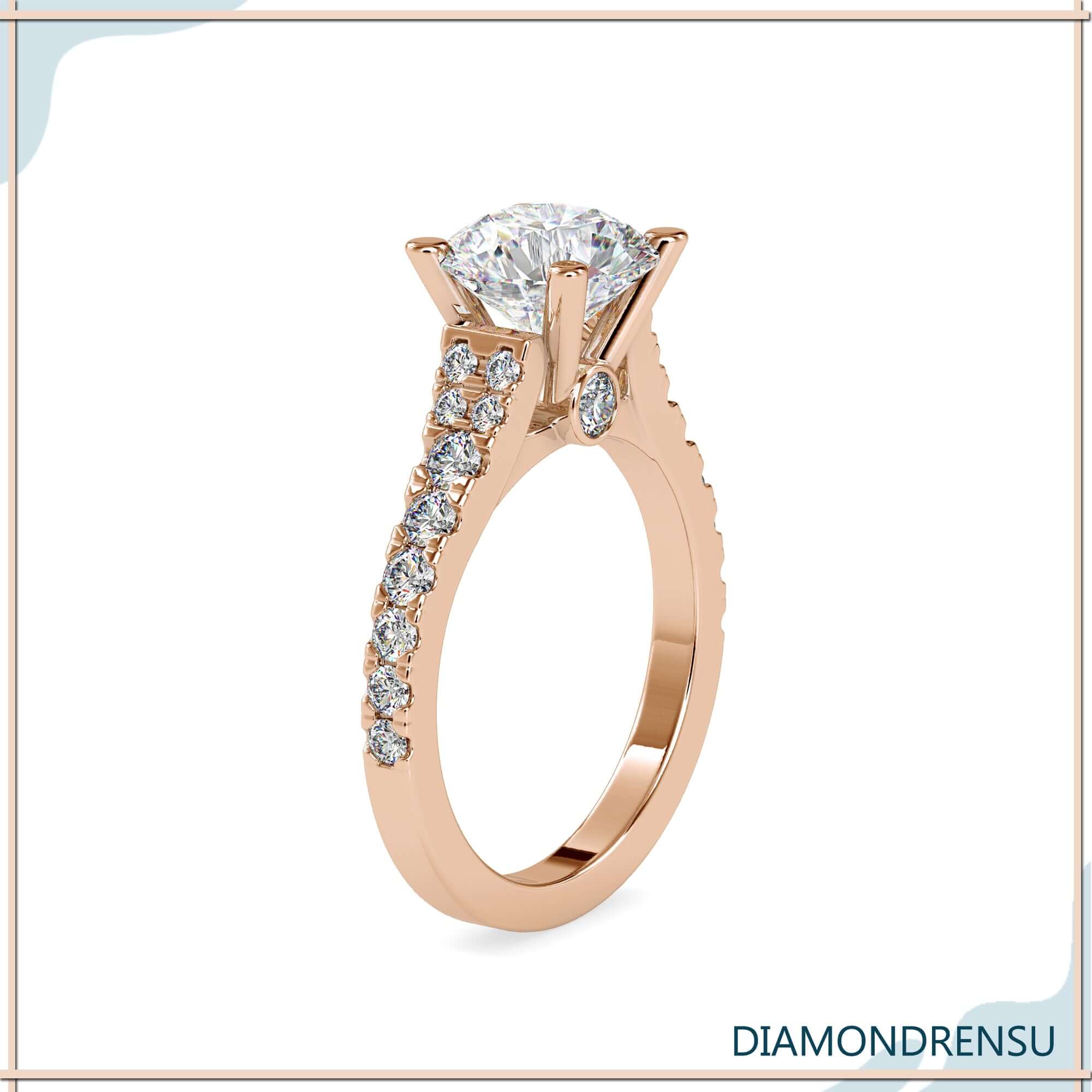 Lab grown diamond ring in an elegant igi certified design
