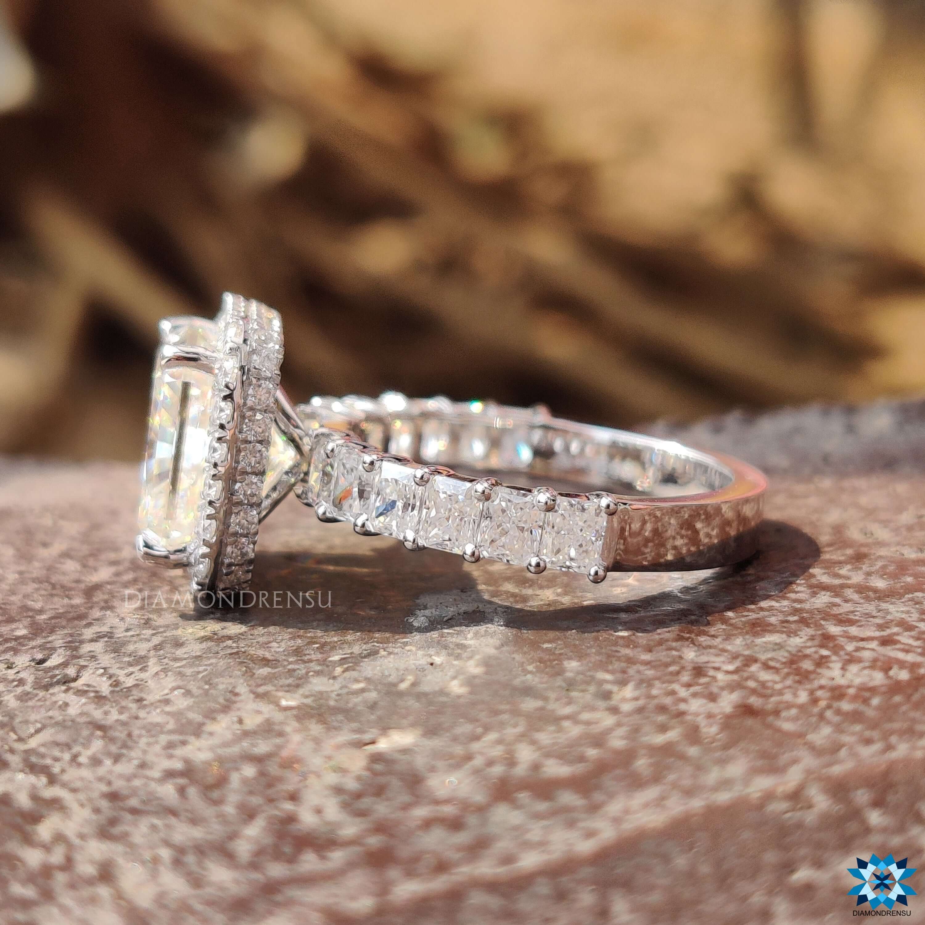 moissanite halo engagement rings - diamondrensu