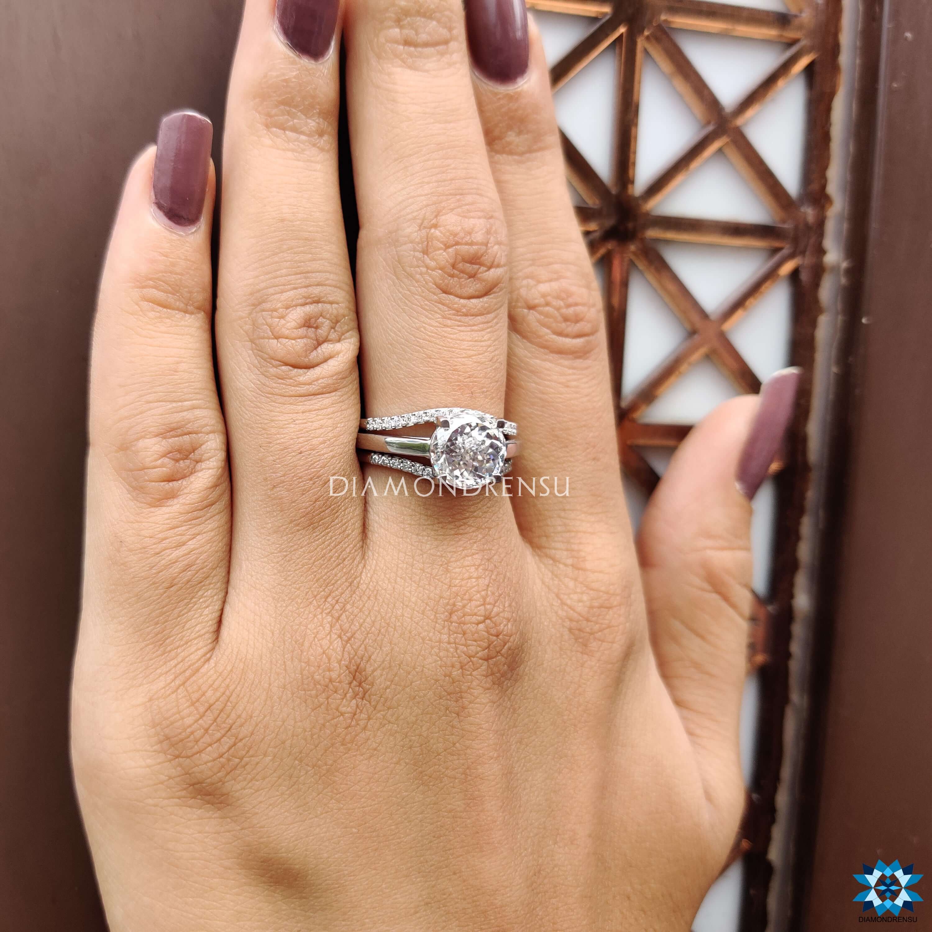 affordable moissanite engagement ring - diamondrensu