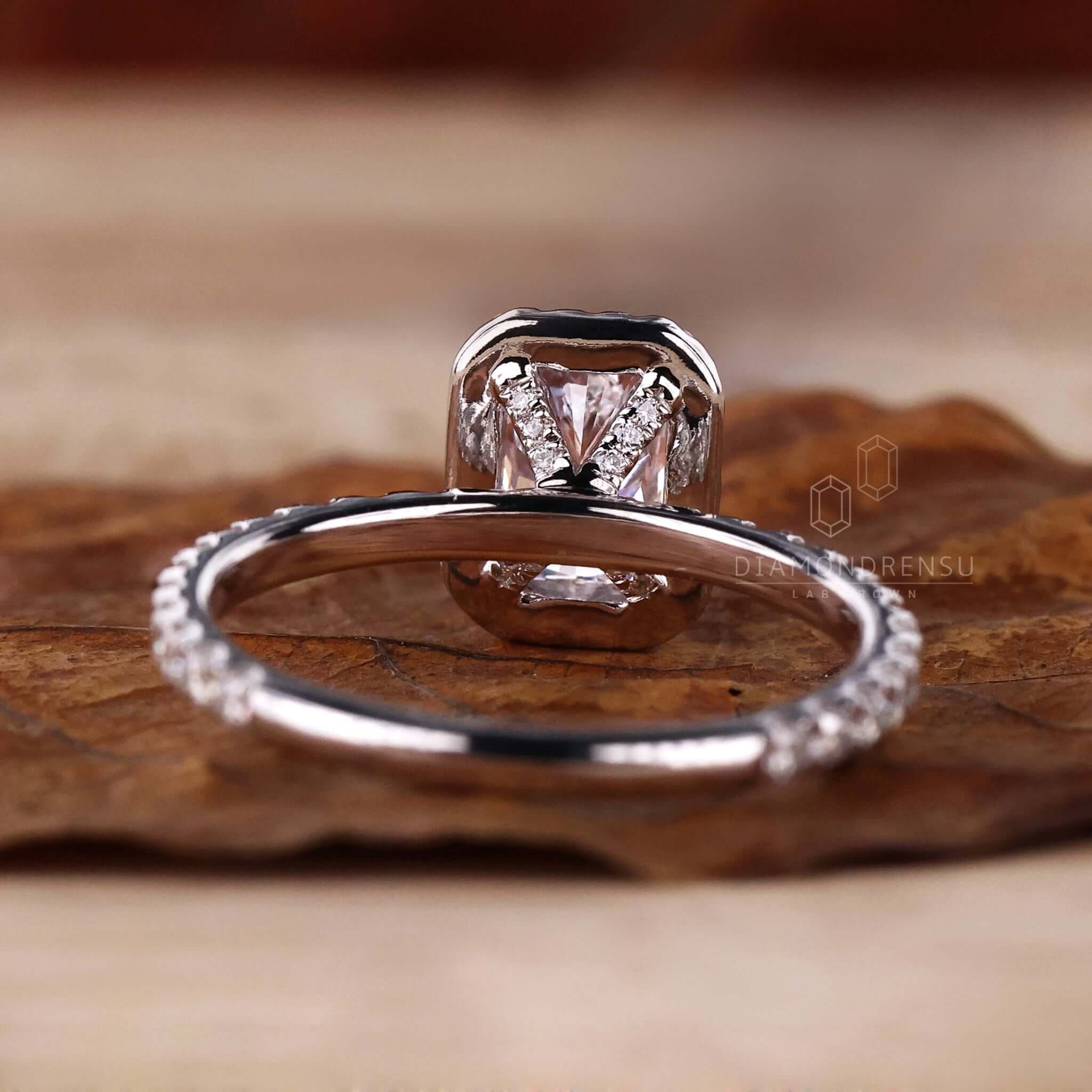 lab created diamond rings