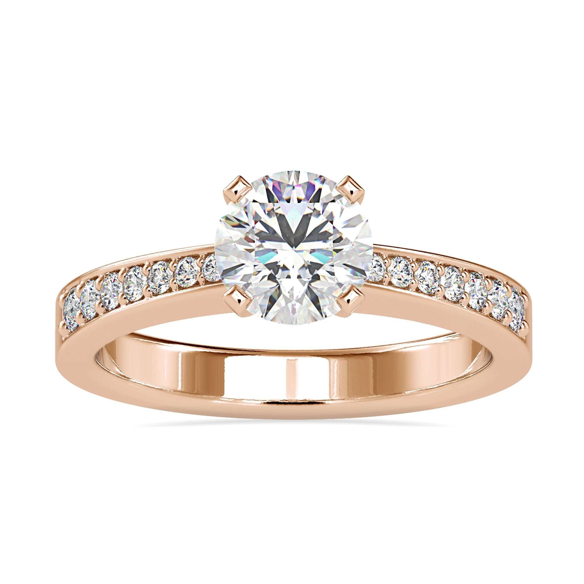 Lab grown diamond engagement ring, IGI certified for quality and brilliance.
