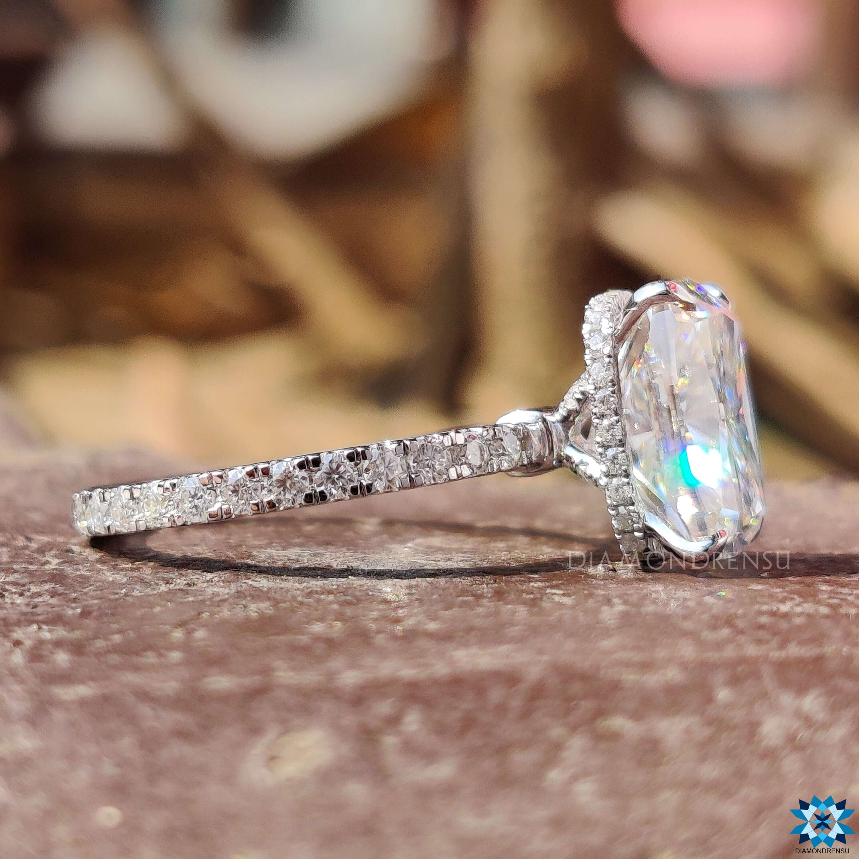 moissanite halo engagement rings - diamondrensu