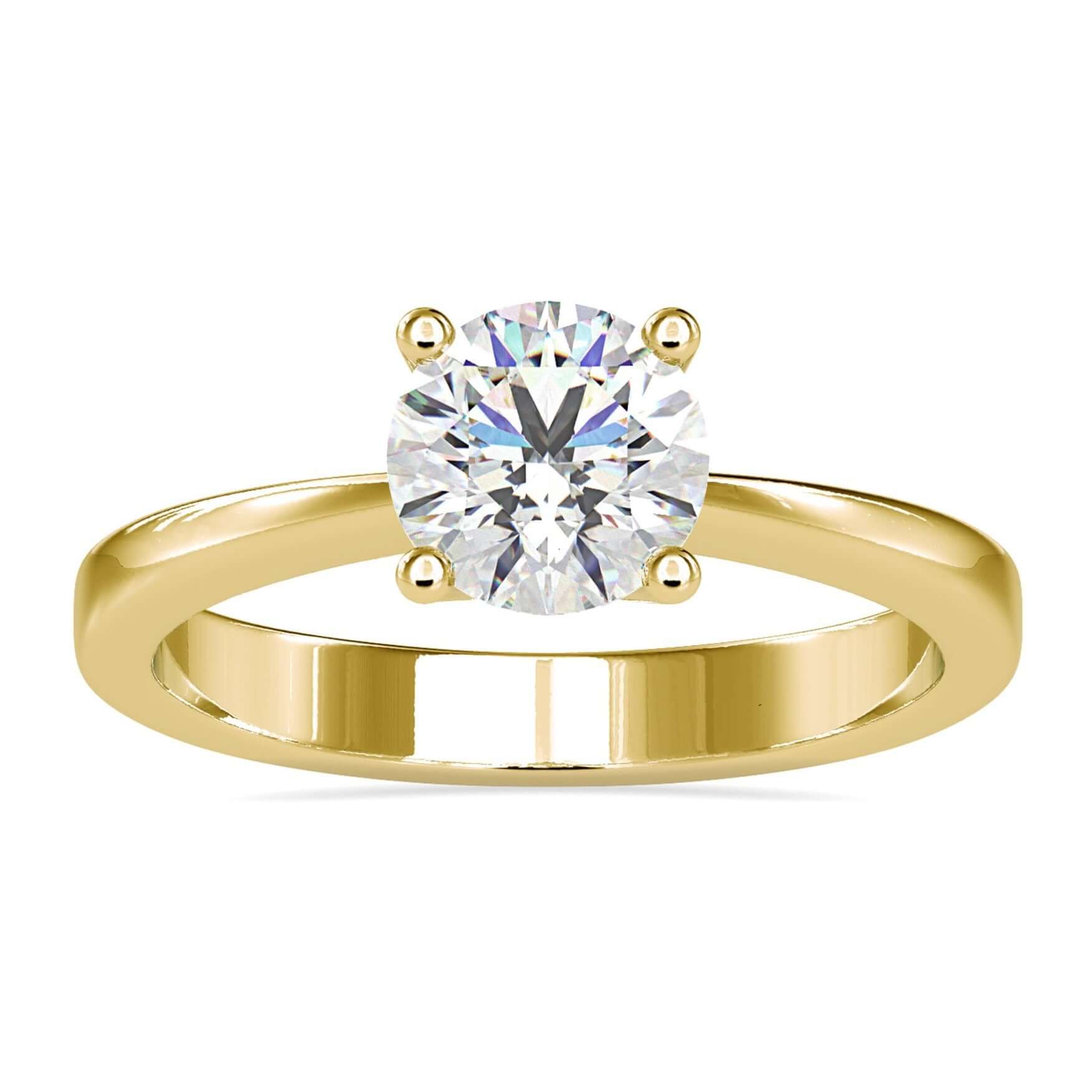 Engagement Ring Basket Setting with a tapered shank for a timeless design.