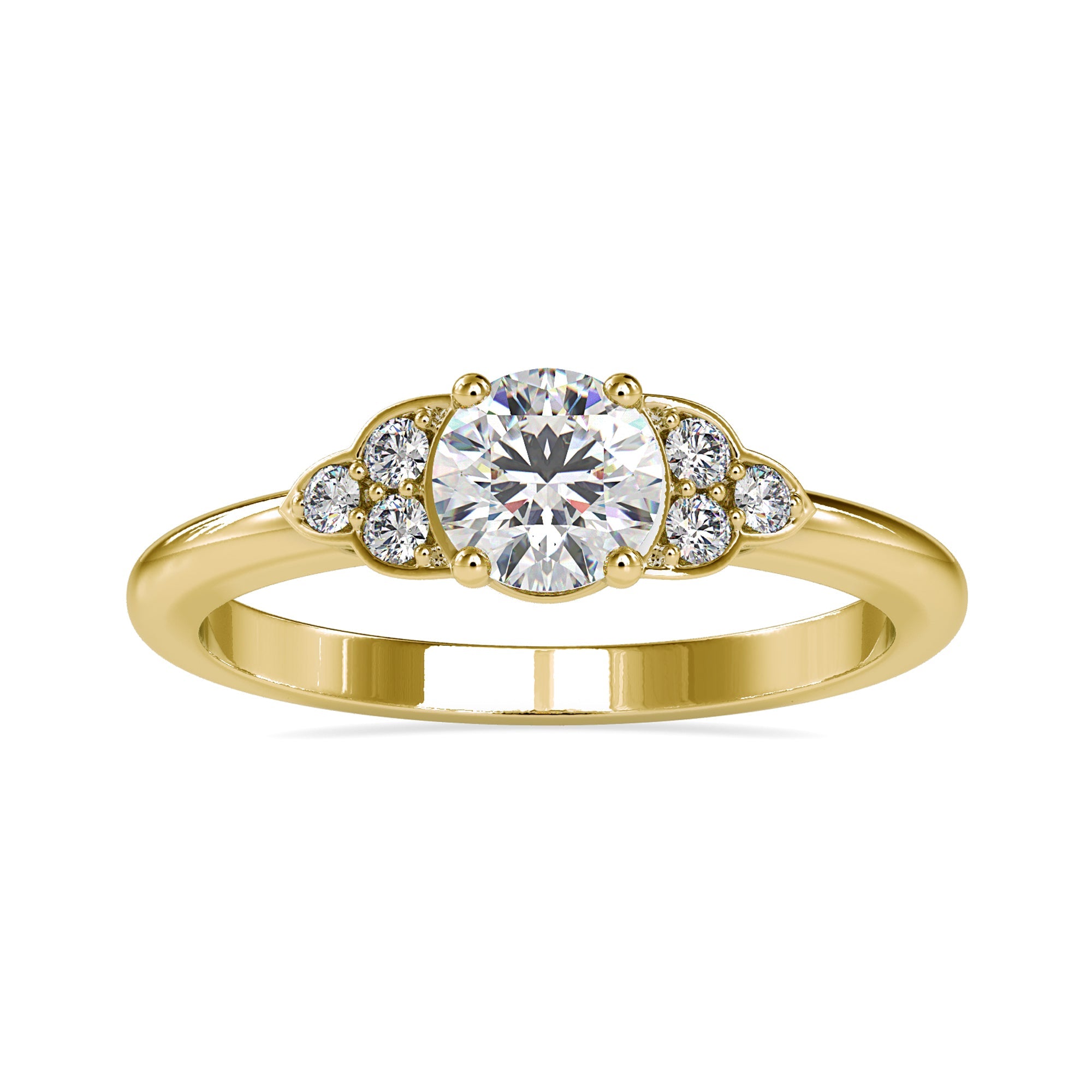 yellow gold engagement ring - diamondrensu