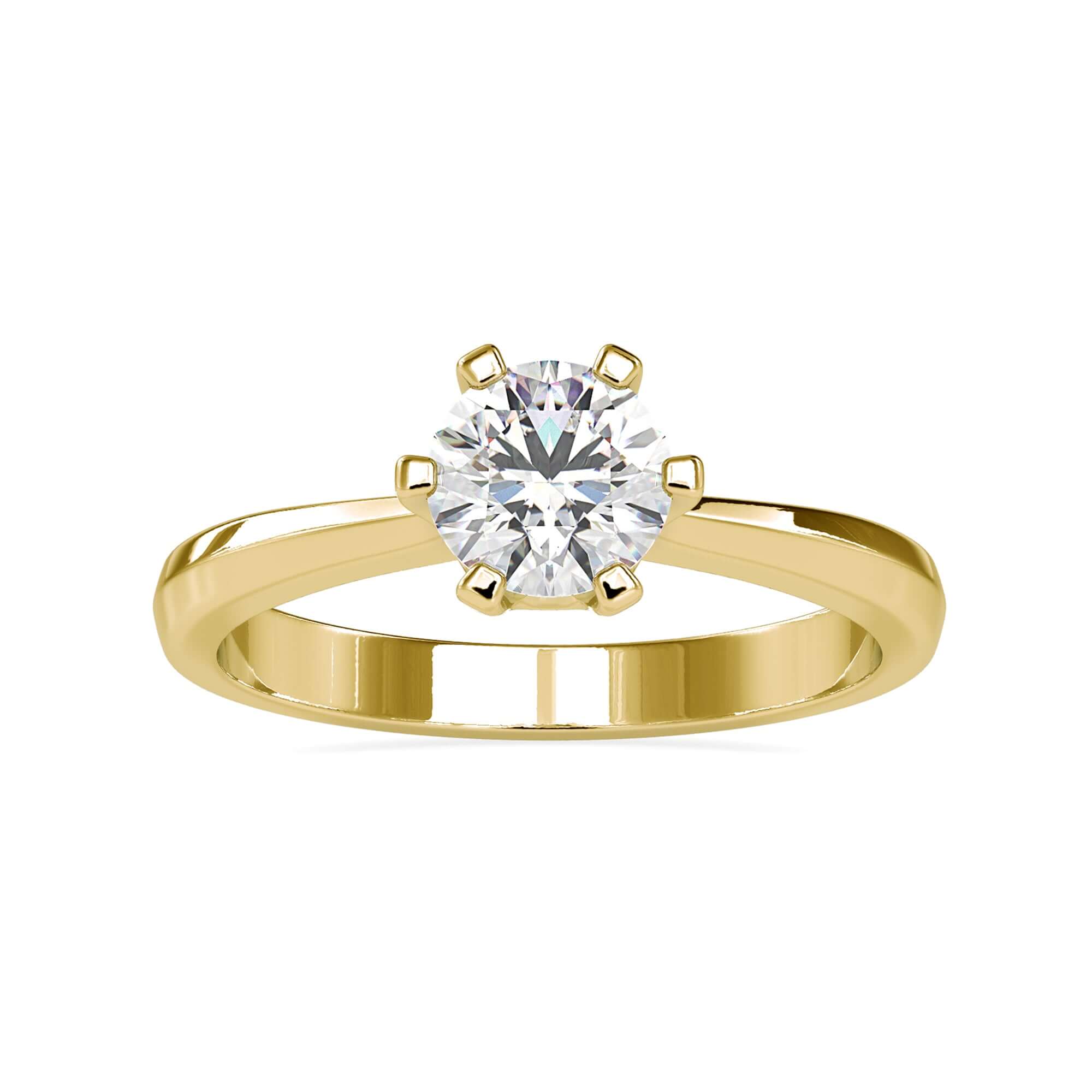 yellow gold engagement ring - diamondrensu