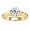 Gold Solitaire Engagement Ring featuring a classic tulip setting for timeless elegance.