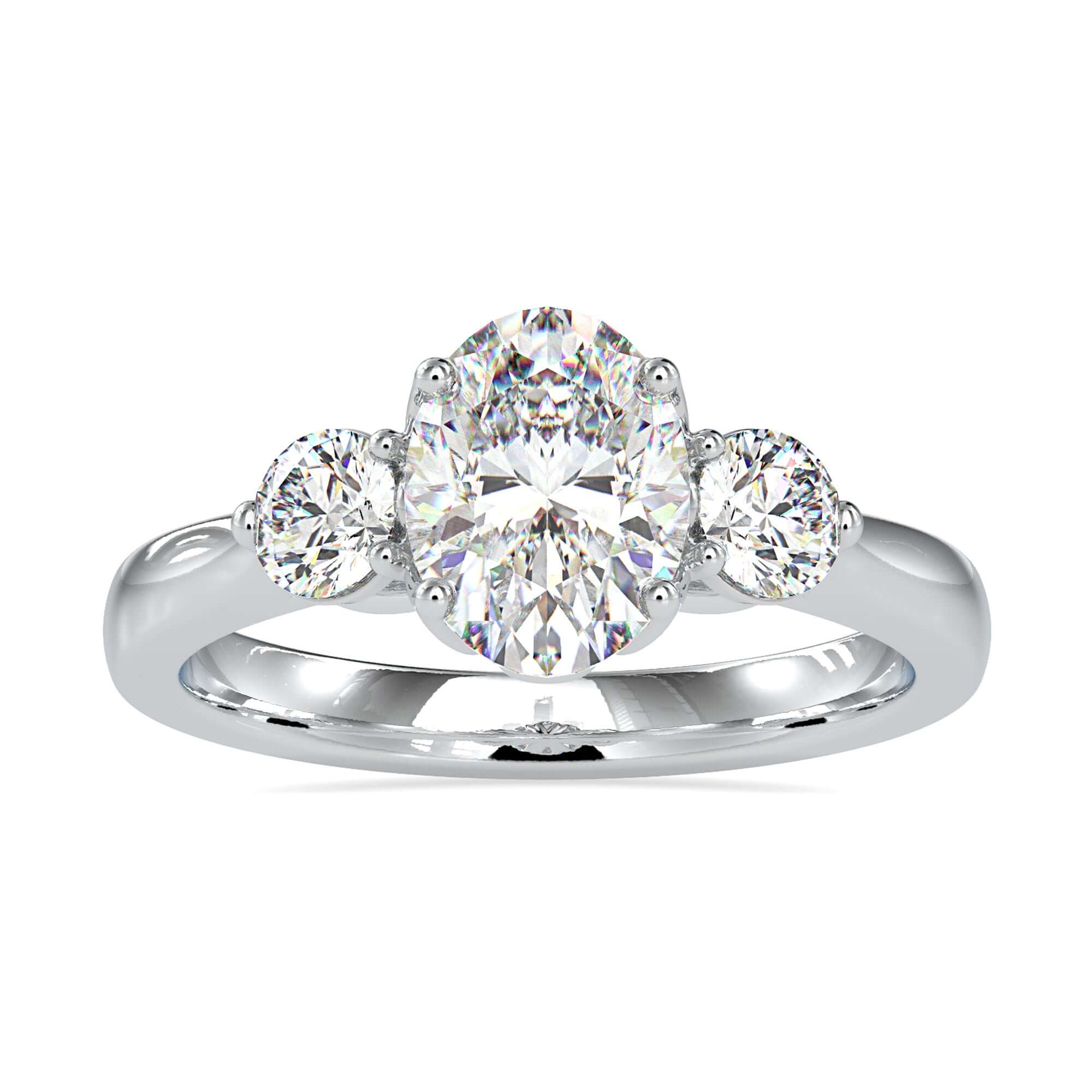 Three stone ring featuring stunning diamonds for a timeless look.
