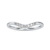 0.10 TCW Round Moissanite Seven Stone Wishbone Curved Wedding Band