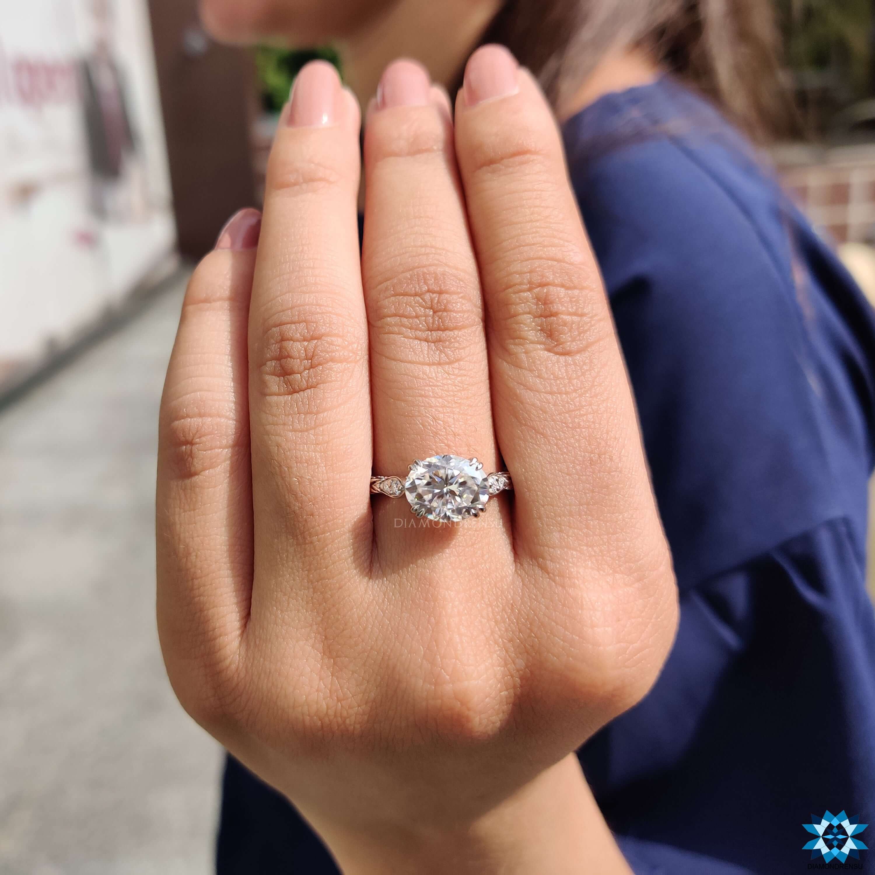 moissanite engagement ring