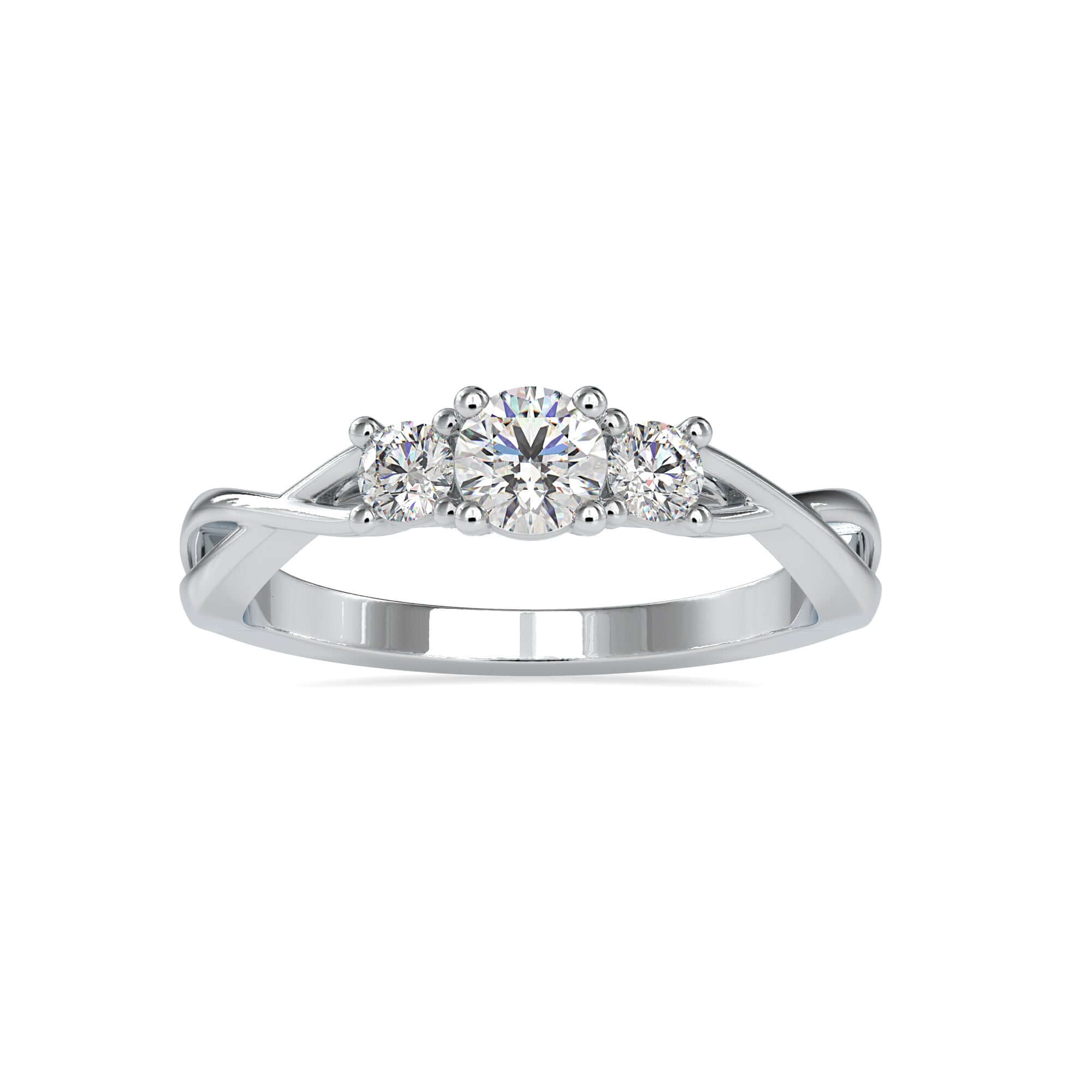 white gold engagement ring - diamondrensu