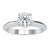 Knife Edge Engagement Ring with a classic round solitaire for timeless beauty.