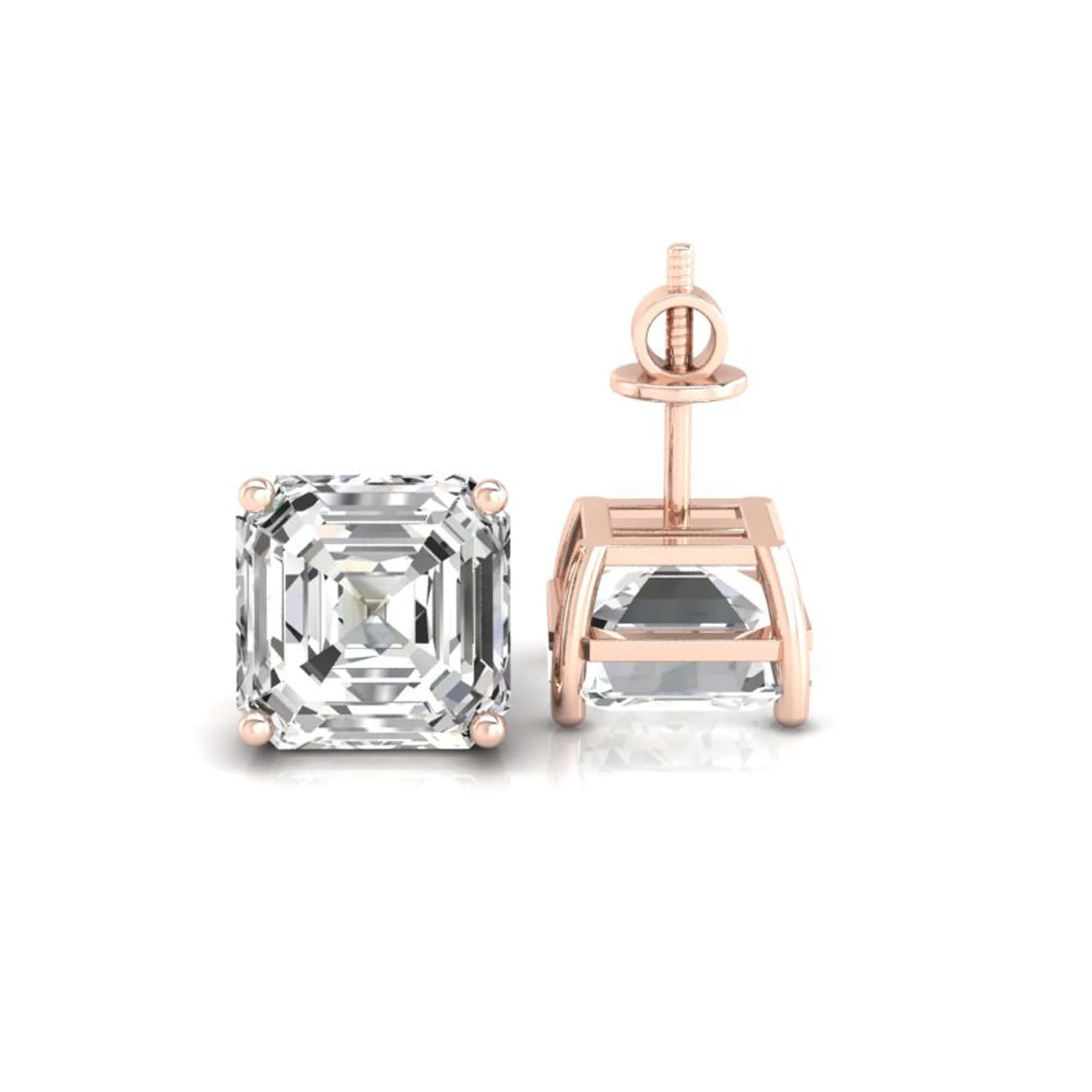 asscher cut earrings - diamondrensu