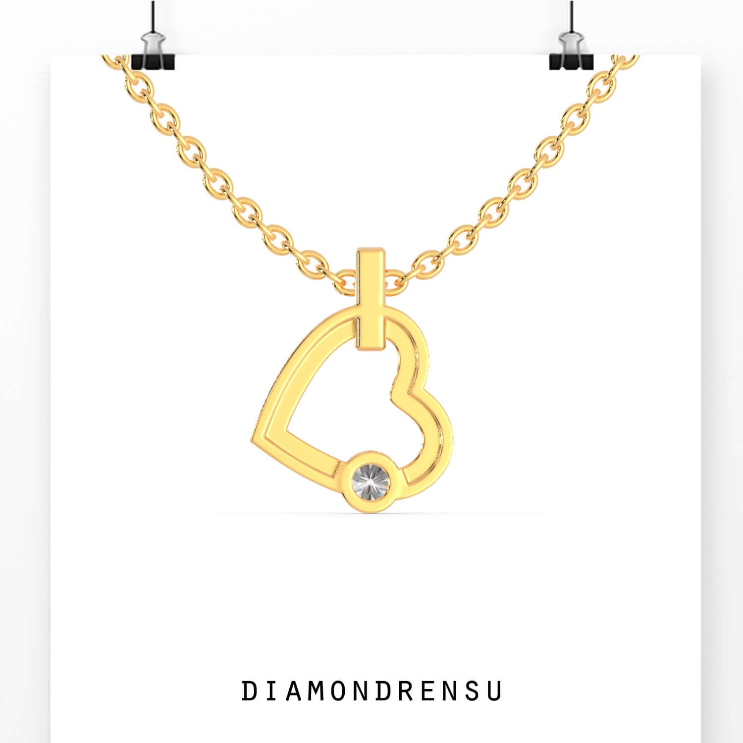 yellow gold pendant - diamondrensu