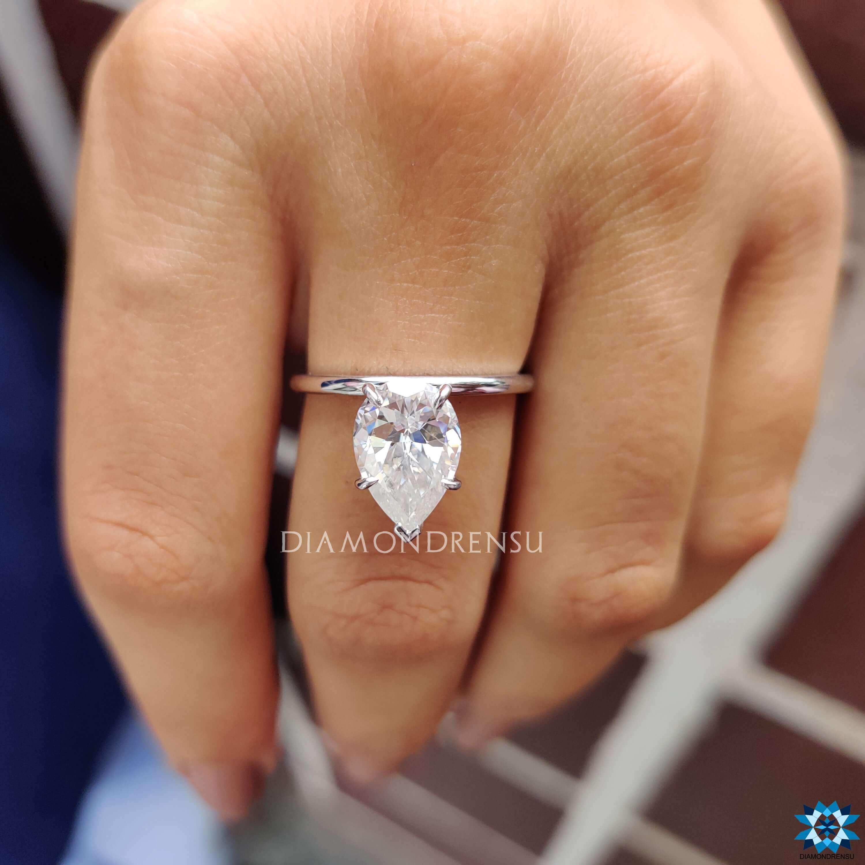 custom moissanite engagement ring - diamondrensu