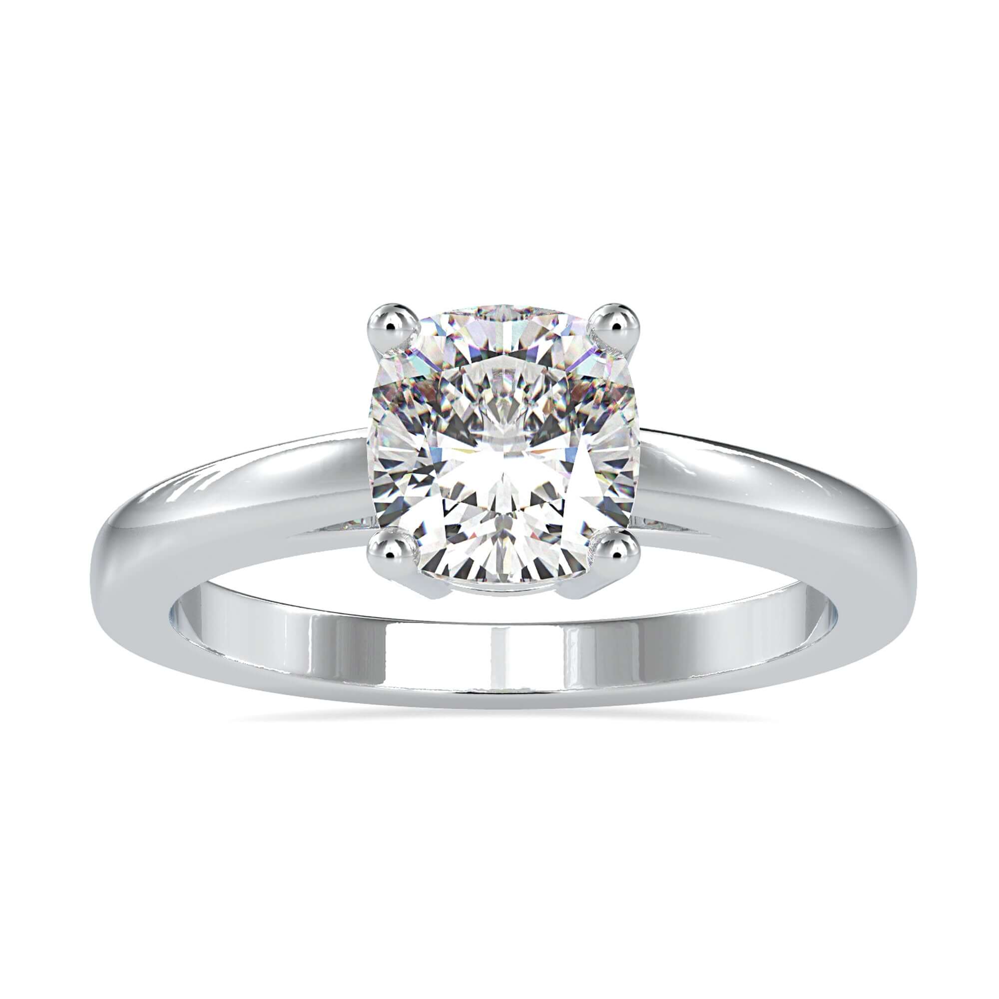 4 prong solitaire engagement ring for a classic and secure diamond setting.
