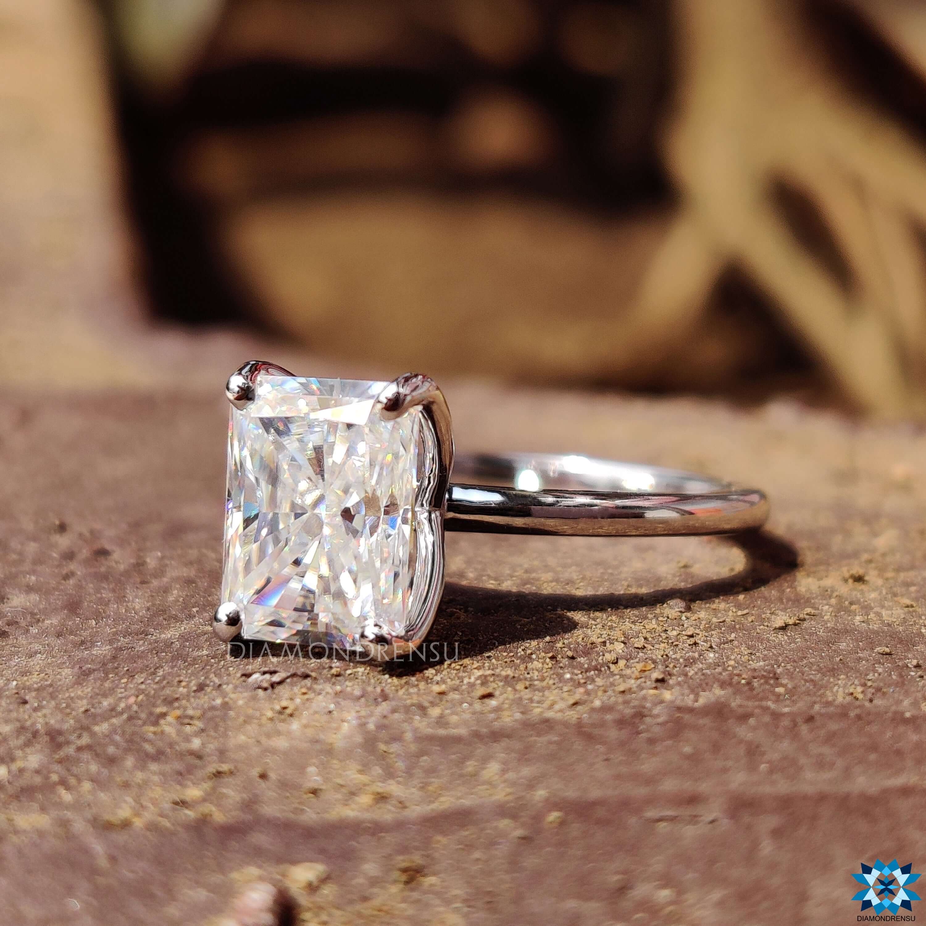 moissanite solitaire ring - diamondrensu