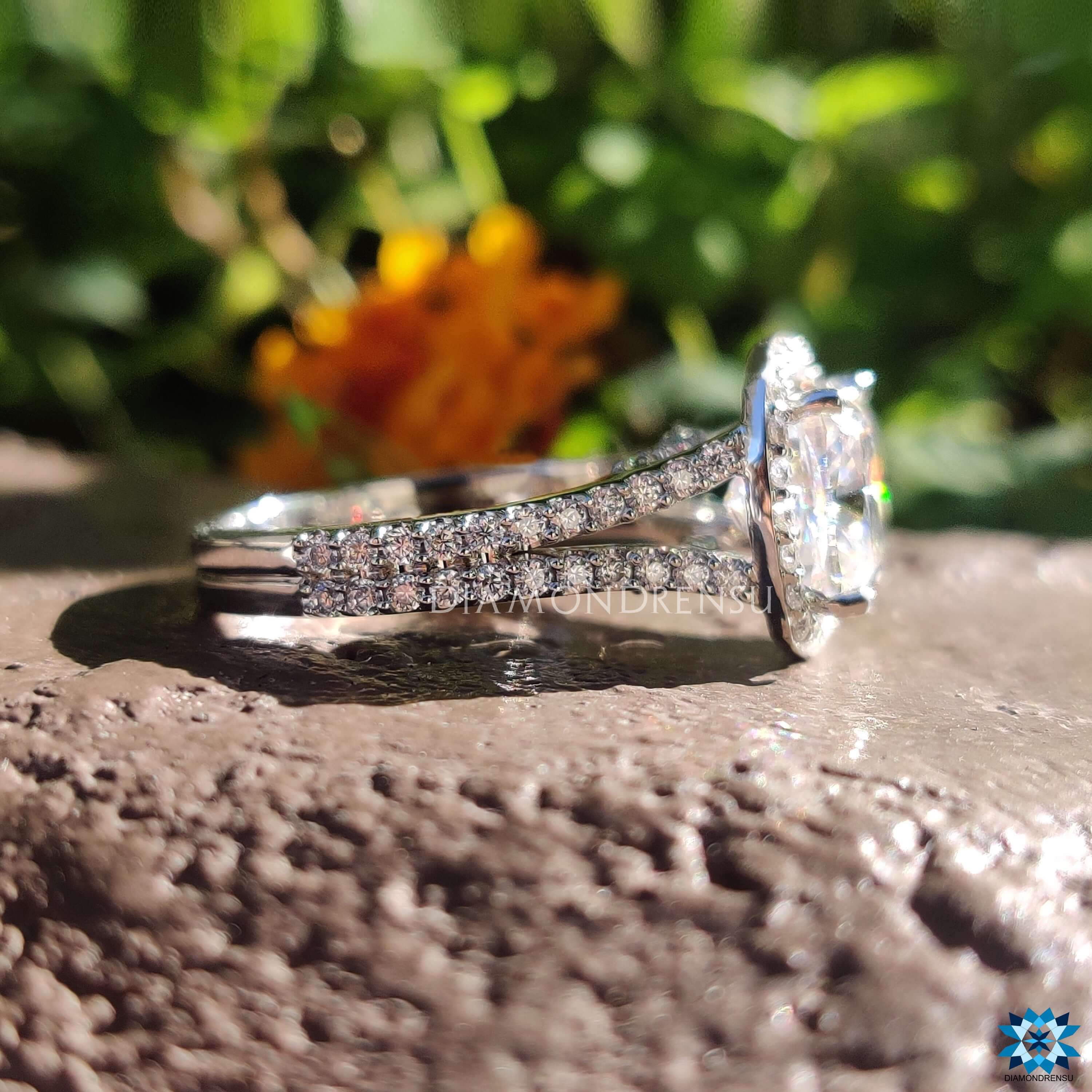 moissanite halo engagement rings - diamondrensu