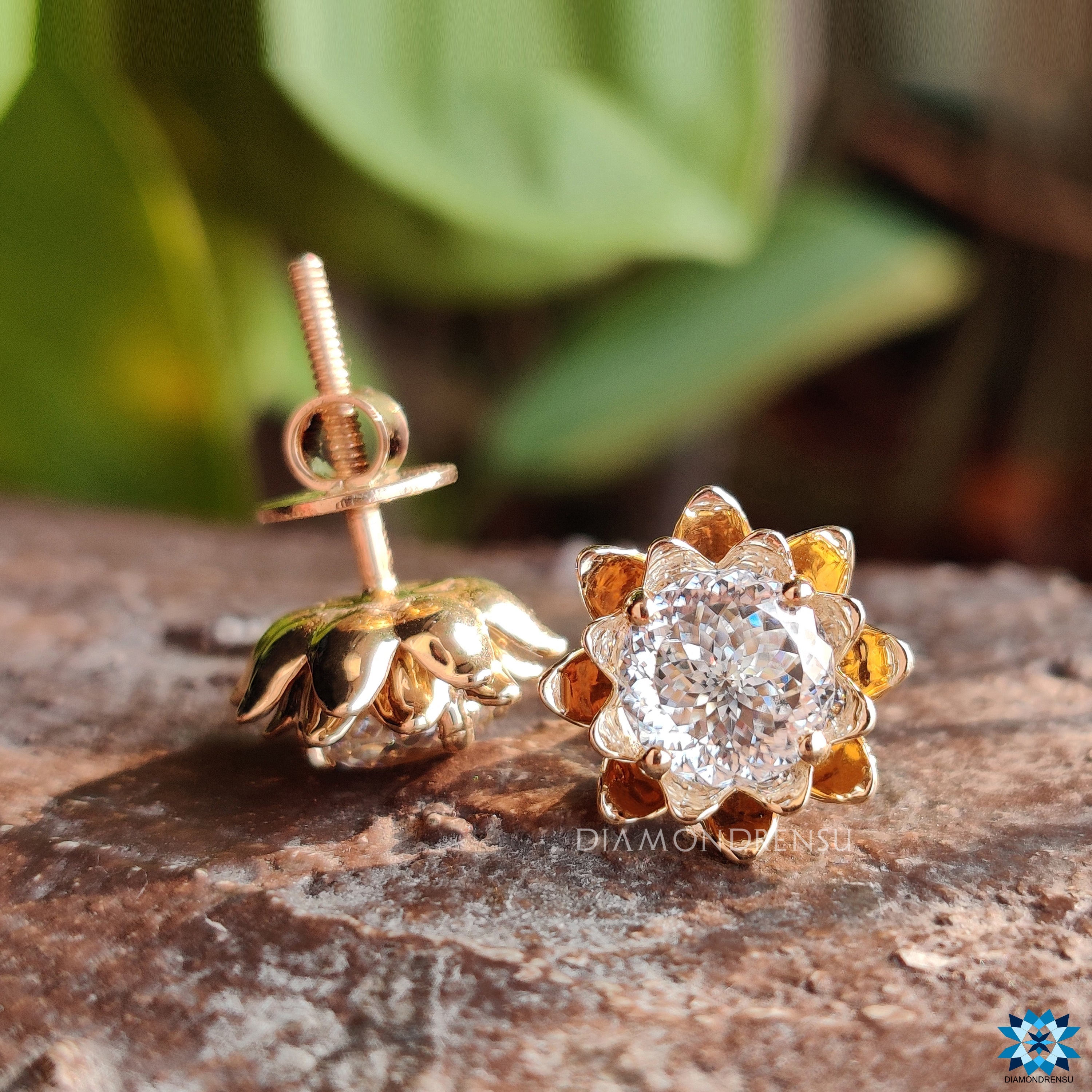 moissanite earrings - diamondrensu