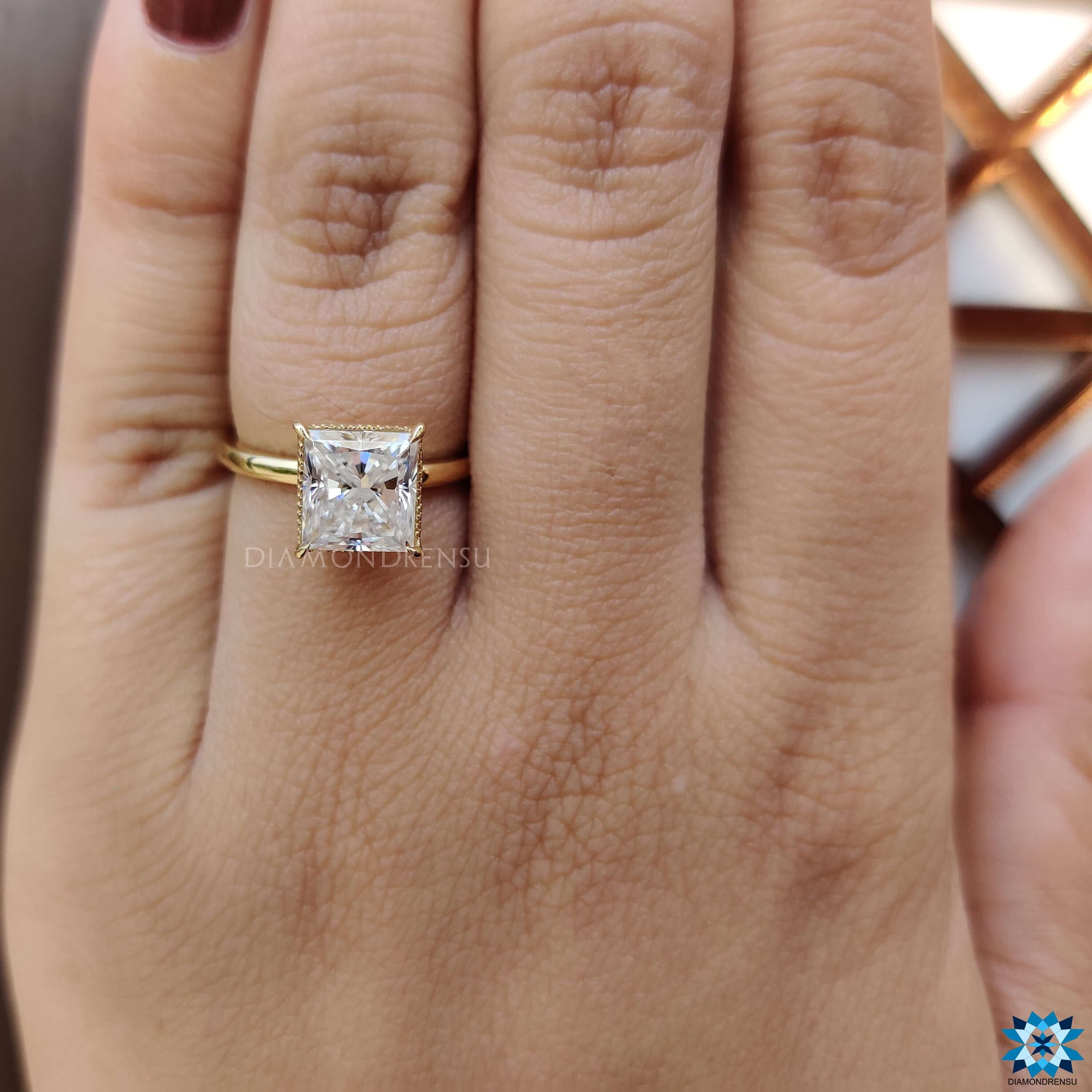 unique moissanite engagement rings - diamondrensu