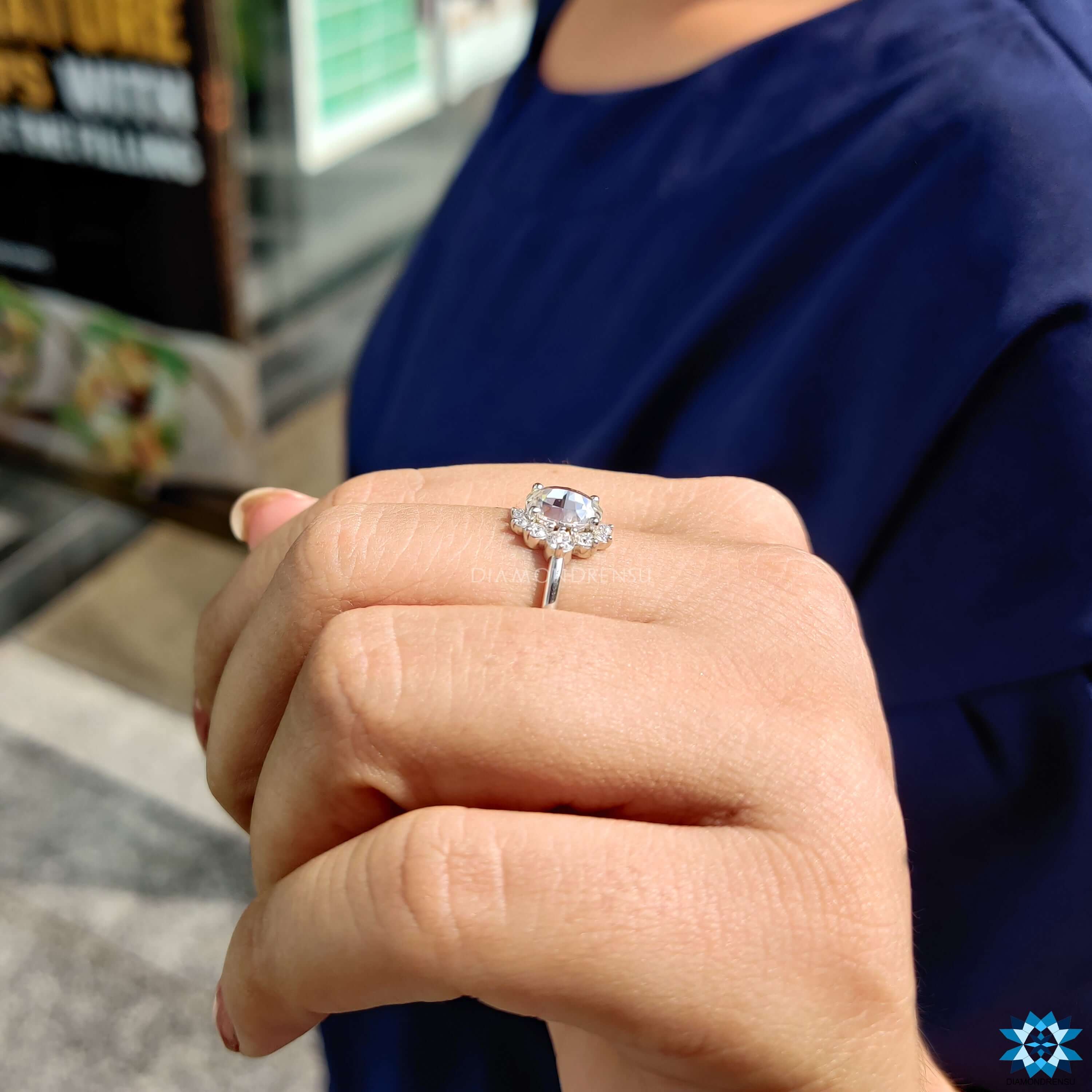 affordable moissanite engagement ring - diamondrensu