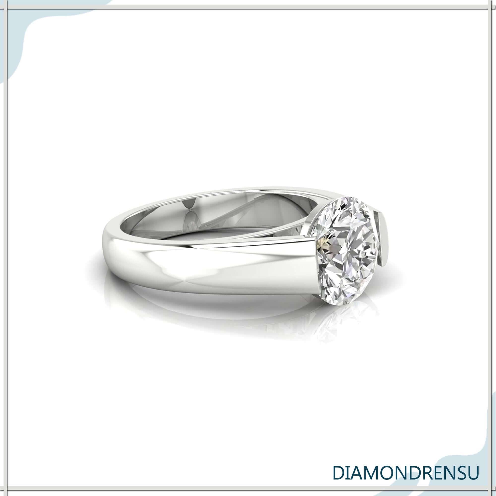 moissanite solitaire ring - diamondrensu