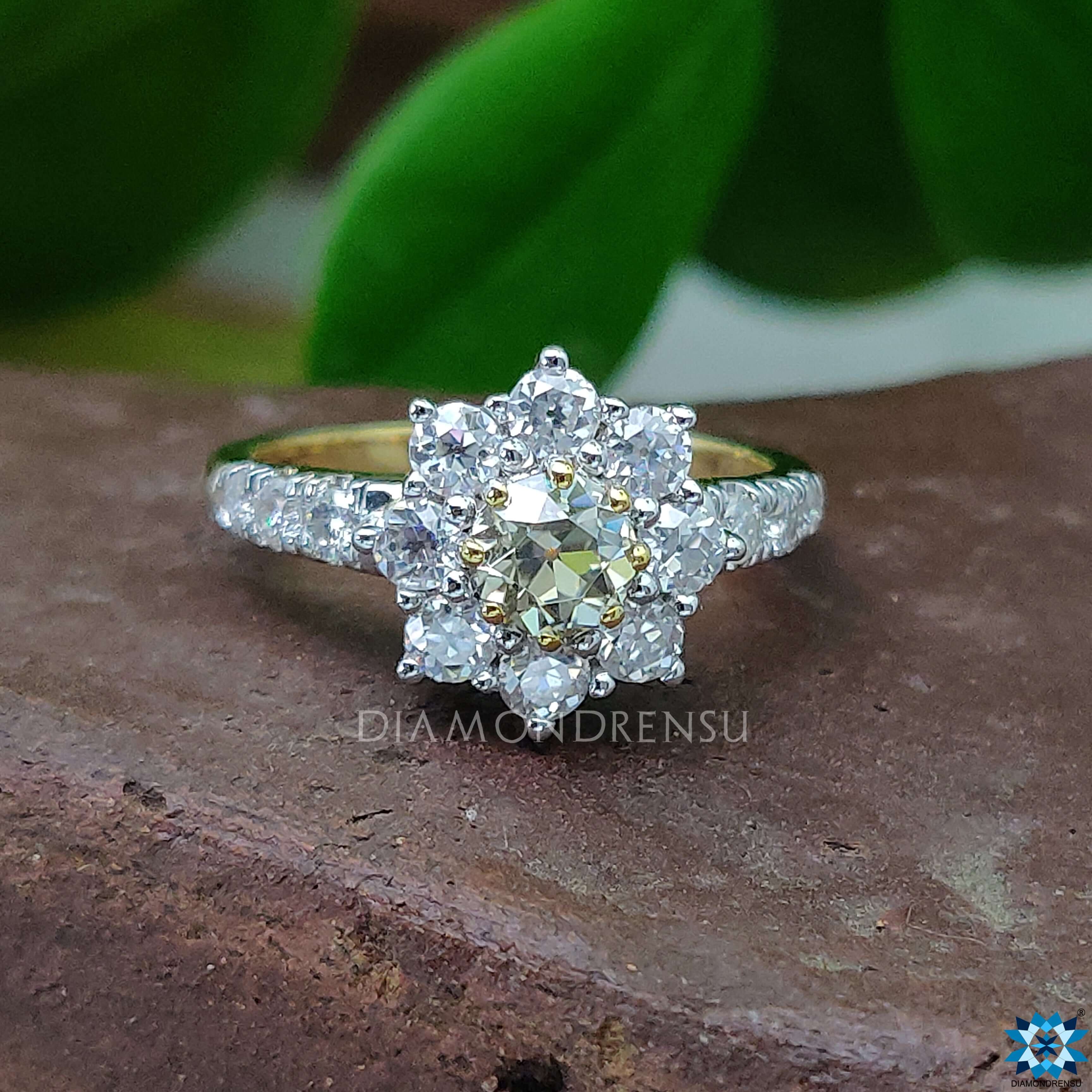 vintage moissanite engagement ring - diamondrensu