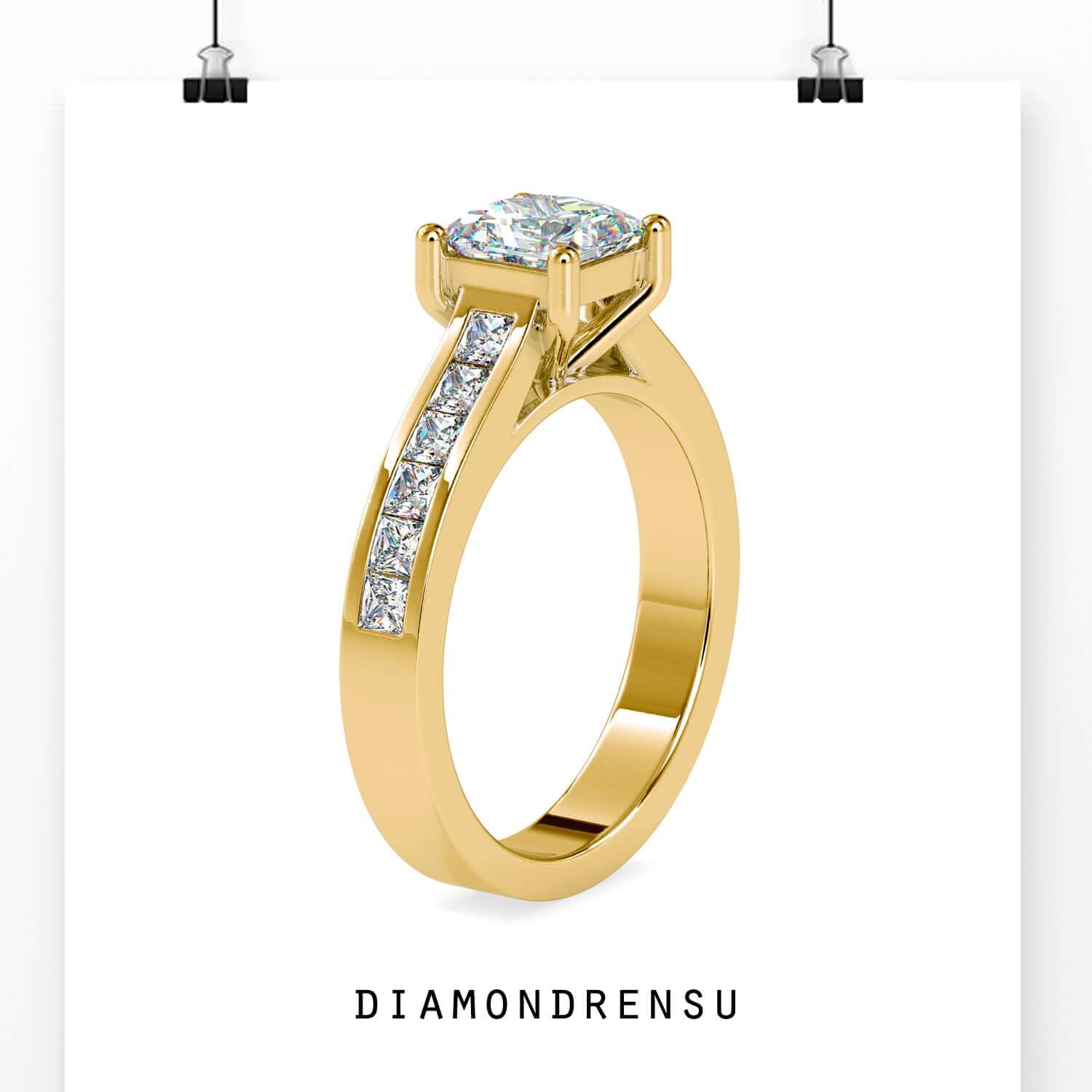 channel set engagement ring - diamondrensu