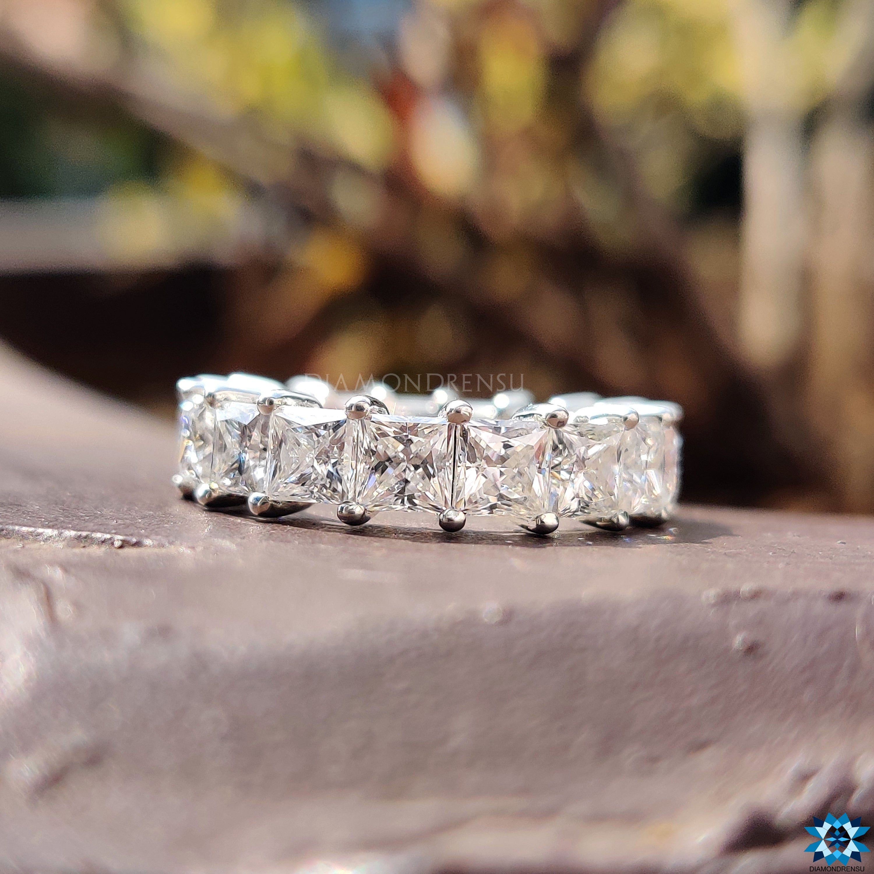 Stunning moissanite eternity band with 4.00 MM stones, symbolizing everlasting love and commitment.