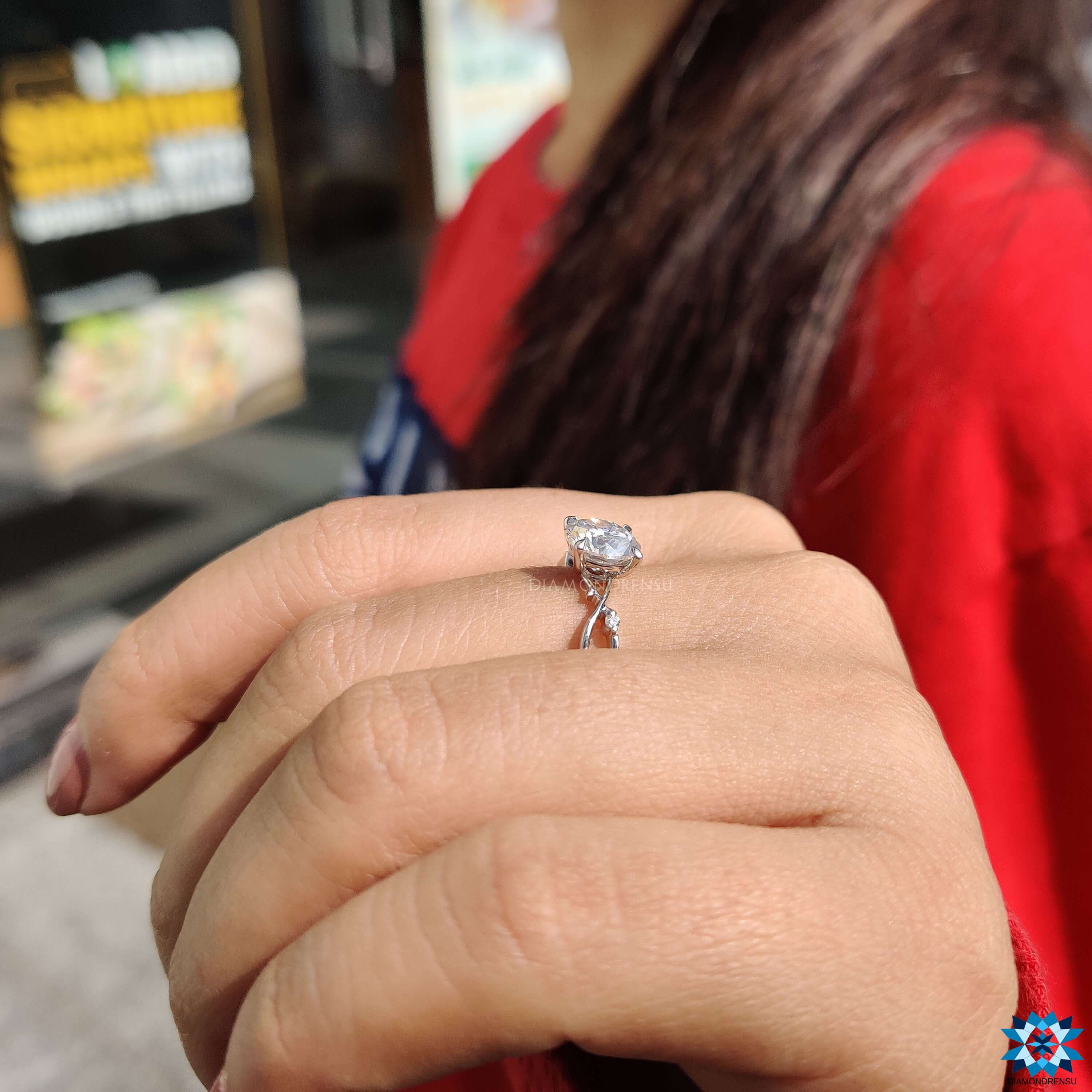 affordable moissanite engagement ring