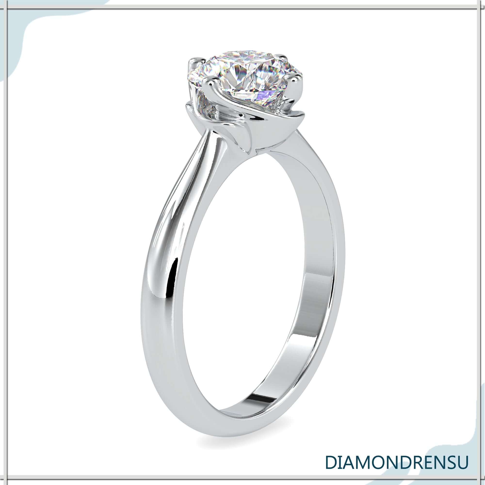 IGI certified lab grown diamond in a stunning solitaire ring.