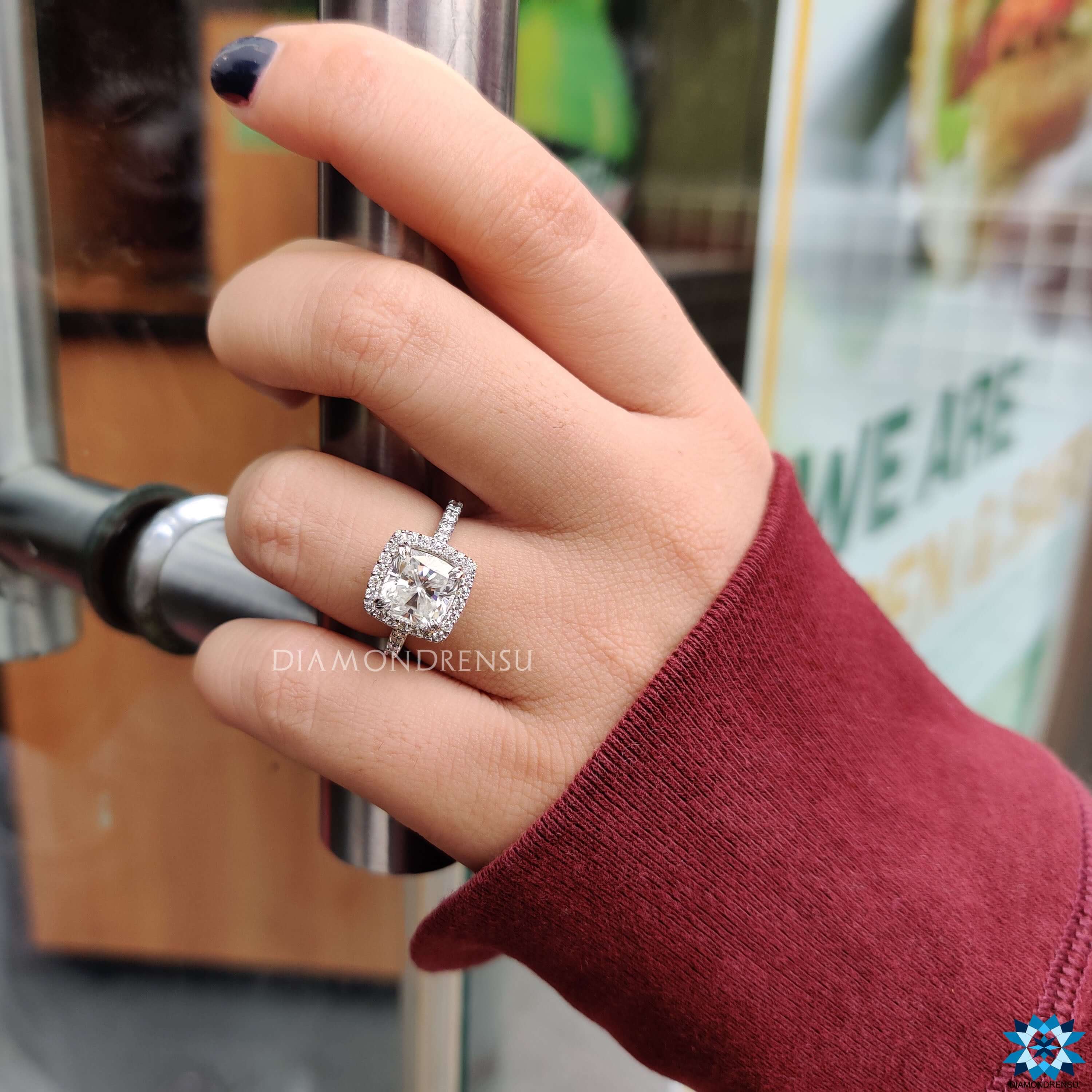 moissanite halo engagement rings - diamondrensu