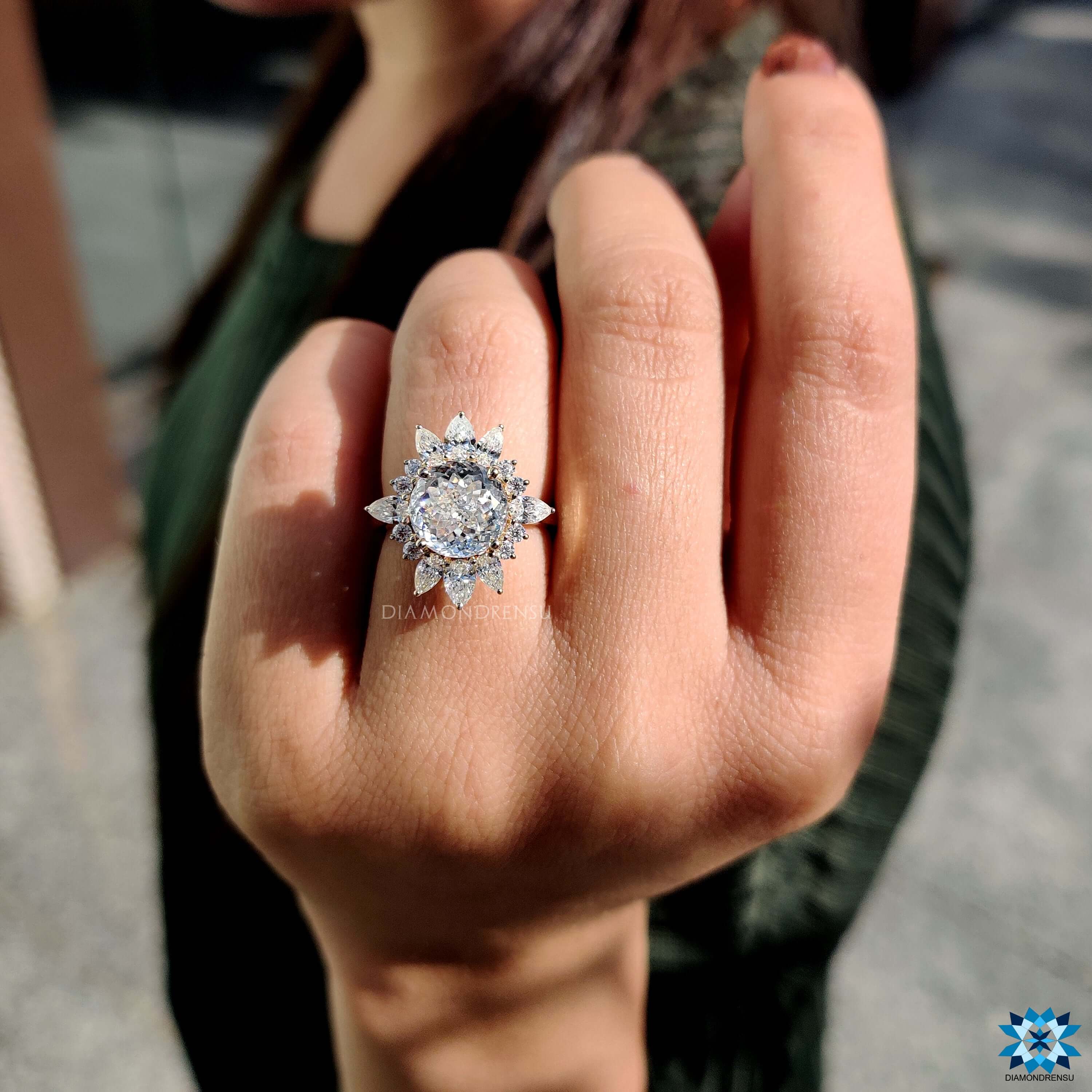 moissanite engagement rings - diamondrensu