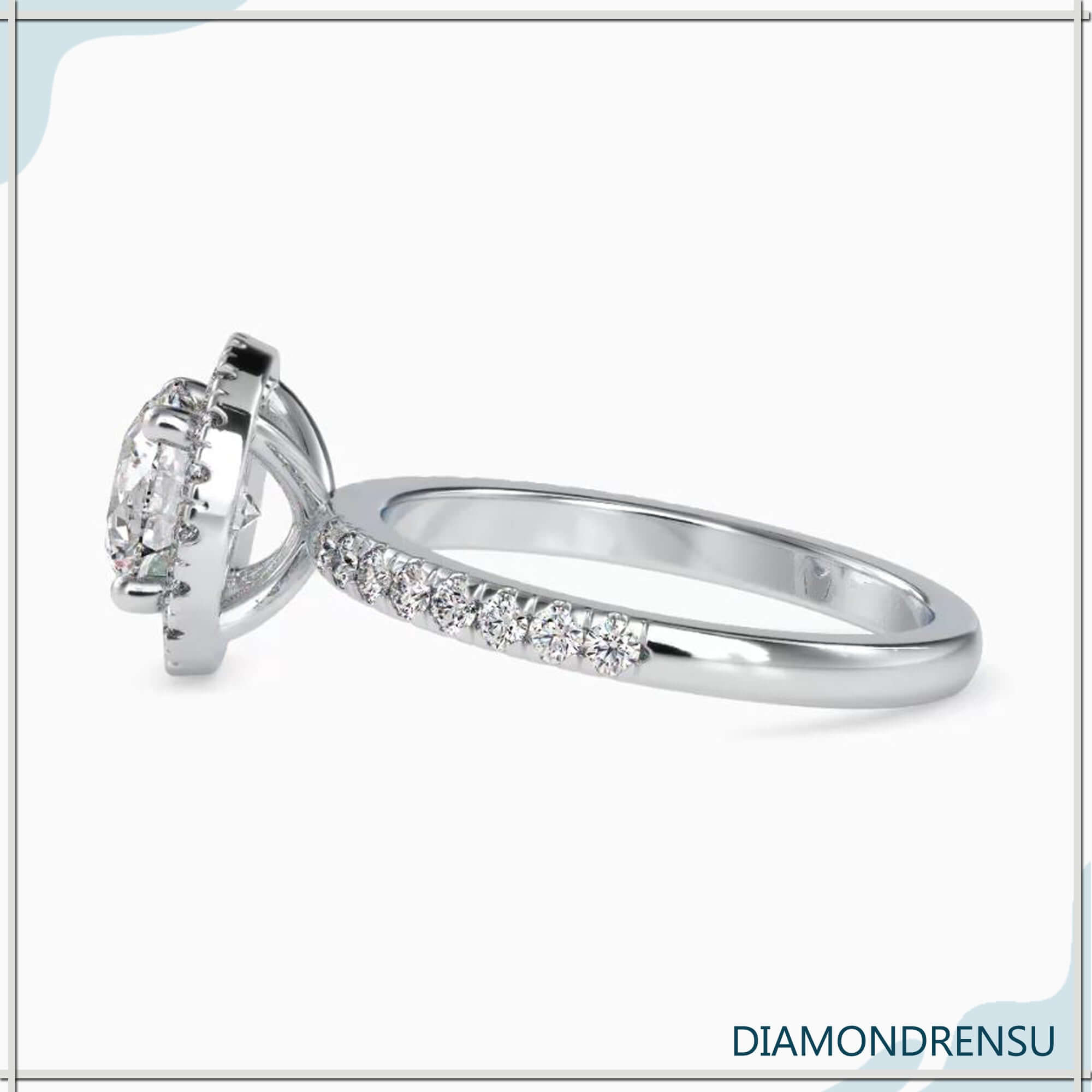 white gold engagement ring - diamondrensu